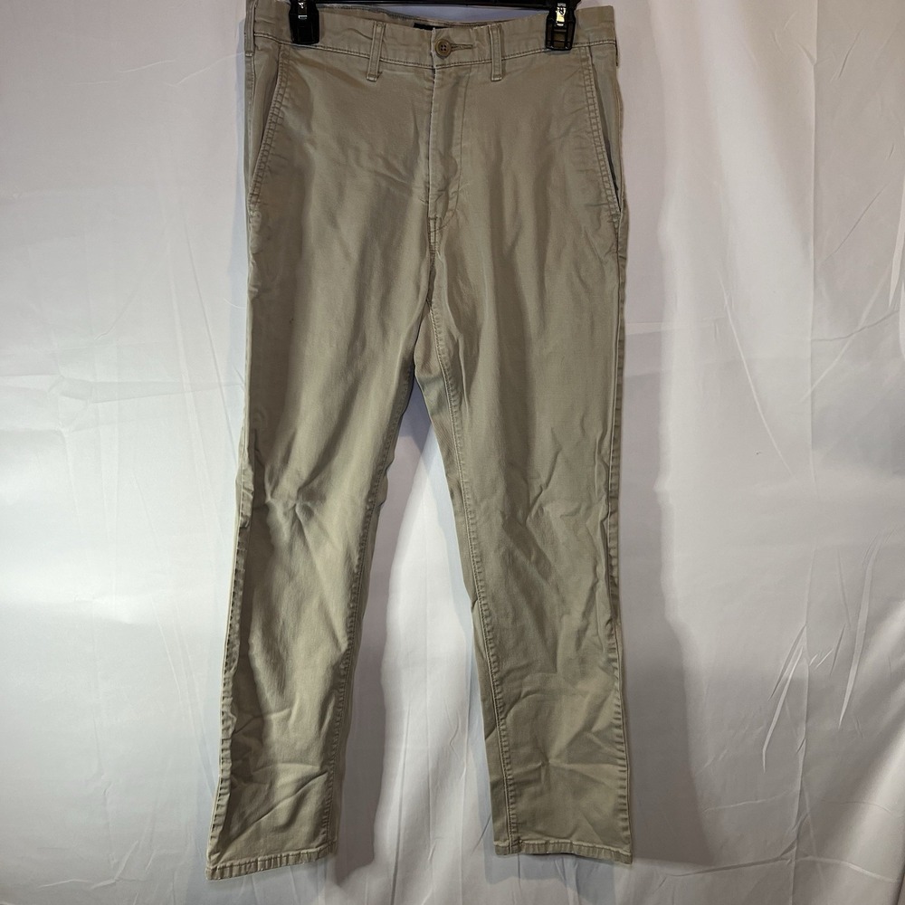 Levis Beige Flat‎ Front Cotton Khaki Mens Pants 30x32  Slacks Church Work Office